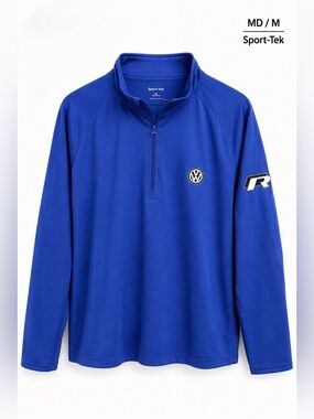 Volkswagen R Sport-Tek 1/4 Zip Performance Pullover Blue Men’s XL VW Golf Racing